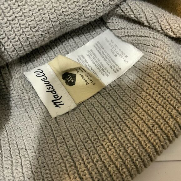 MADEWELL RECYCLED COTTON BEANIE IN STONE OS NWOT - Picture 3 of 7